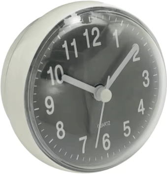 Inspire Curations 7cm Mini Waterproof Suction Cup Bathroom Clock With Quartz Movement 2