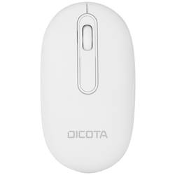 Dicota Desktop Maus Bluetooth® Optisch Weiß 3 Tasten 800 dpi, 1200 dpi, 1600 dpi Abnehmbares Kabel, Geräuscharme Tasten, Integriertes Scrollrad, Wiederaufladbar D32045