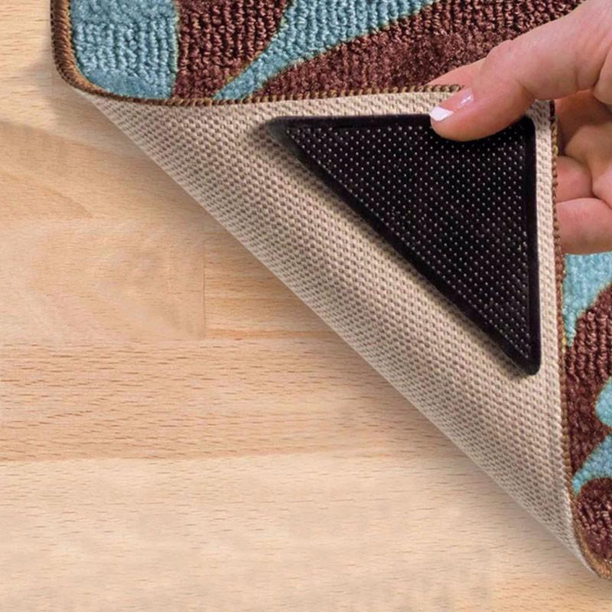 CHPN Tapijt sticker anti-slip - 4 stuks - Dubbelzijdige en verwijderbare vloerkleedsticker