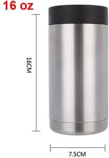 On Spot Shop Stainless Steel Beer Bottle Cooler, Double Wall Vacuum Insulated Cold Keeper Can Bottle Holder, Durable Drink & Bar 16oz Beer Cooler