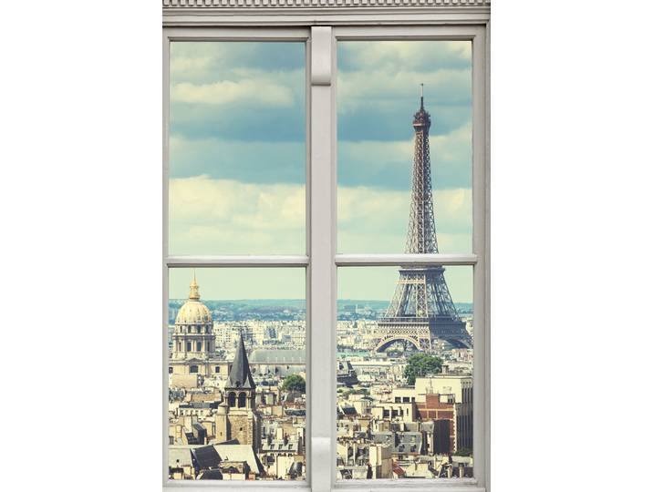 Leinwandbild QUEENCE Paris , beige (farbe bild(er): natur), B:40cm H:60cm, Canvas, Holzrahmen, Bilder, Leinwandbild, Premium-Leinwandstoff