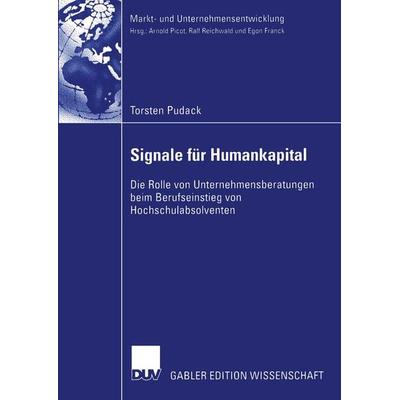 Signale für Humankapital, Taschenbuch von Torsten Pudack, Deutscher Universitätsverlag, 978-3-8244-8112-5