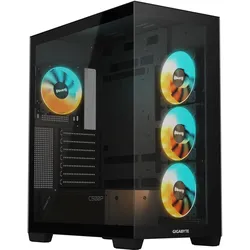 Gigabyte Case GB-C500P ST MidiTower Case product features Transparent panel ATX MicroATX MiniITX Colour Blac (ATX, mATX, Mini-ITX), PC Gehäuse, Schwarz