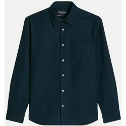 Hemd mit kleinem Karomuster Blau XXL