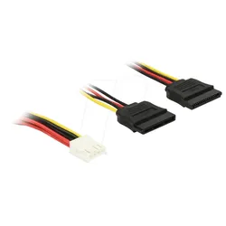 DELOCK 84859 - 4Pin Floppy Buchse>2xSATA 15Pin Buchse 30cm