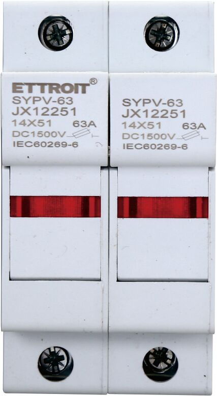 Ettroit Portafusibile Cilindrico Din 2p 14 X 51 Mm  Jx12251