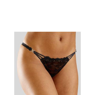 String LASCANA "aus Spitze, als Dessous-Set kombinierbar", Damen, Gr. 32/34, schwarz, Spitze, Obermaterial: 90% Polyamid, 10% Elasthan, eng, Unterhosen String, sexy Unterwäsche, sexy Dessous, Reizwäsche Damen
