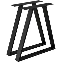 Helloshop26 - Set aus 2 schwarzen Metall-Tischbeinen 72 cm