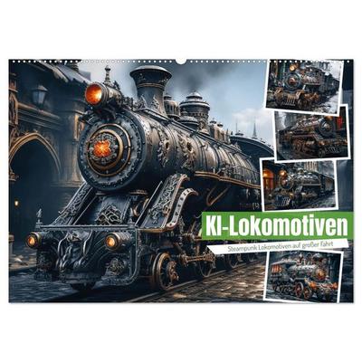 KI-Lokomotiven (Wandkalender 2027 DIN A2 quer), CALVENDO Monatskalender