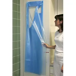 Clinhand Einmal-Schürzen 170 x 75 cm blau rautiert geprägt (25 Stck.)