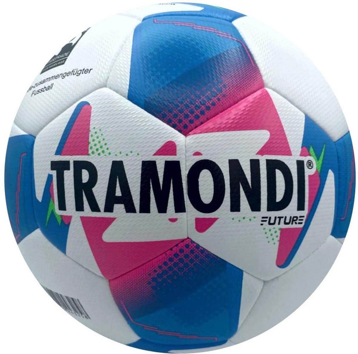 Fussball "Tramondi Sport Tramondi – Fairtrade Grösse 4 Light, 290 g", bunt (blau, pink, weiß), Bälle, Fussball blau, pink, weiß Einheitsgröße