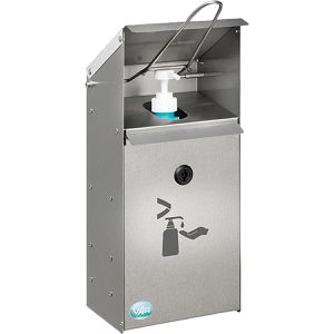 VAR Desinfektionsspender HDS 41, silber geschliffen, Wandmontage, mit Armhebel, aus Edelstahl, 1000ml