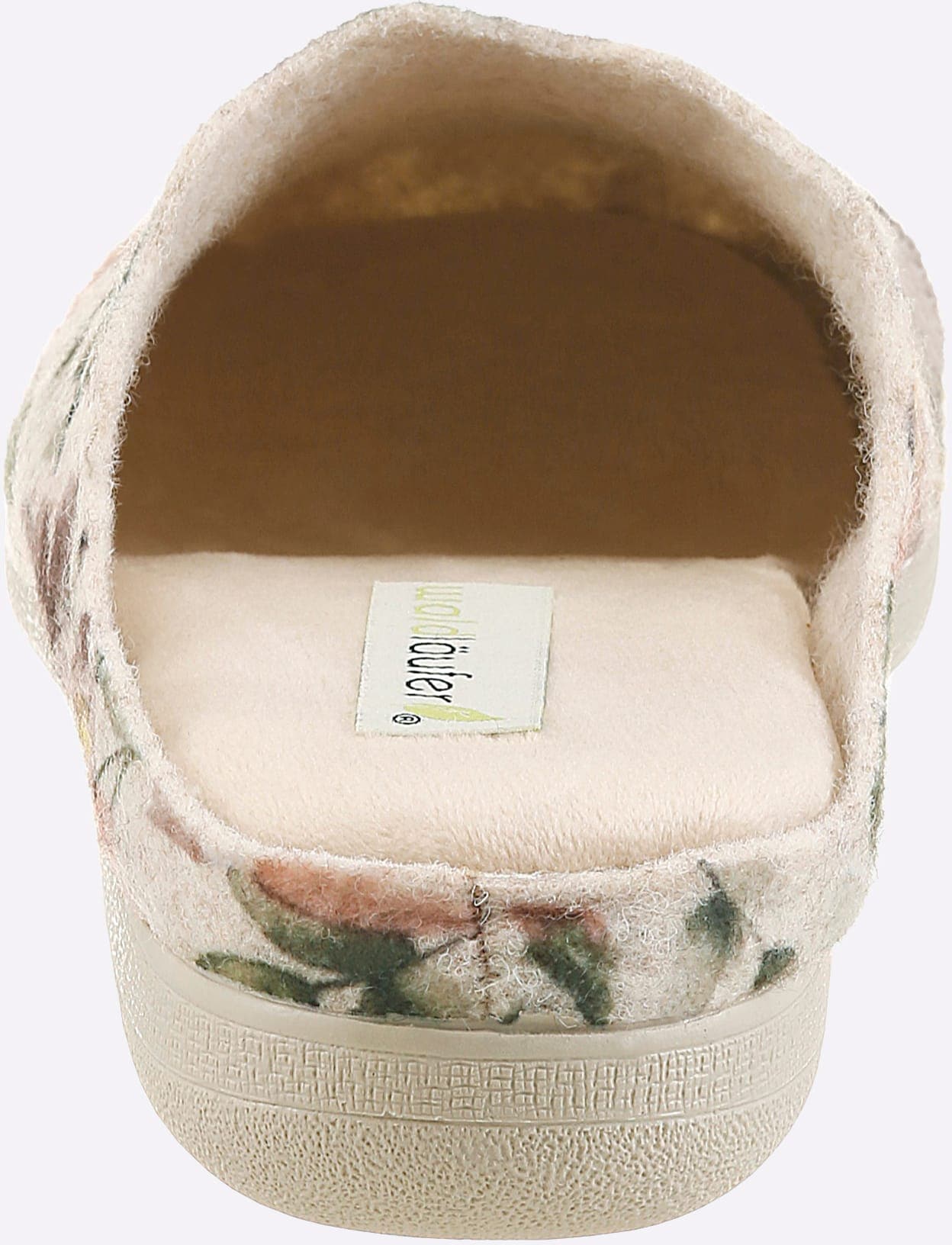 Pantoffel WALDLÄUFER, Damen, Gr. 38, rosé, geblümt, Filz, Schuhe Pantoffel rosé, geblümt 38