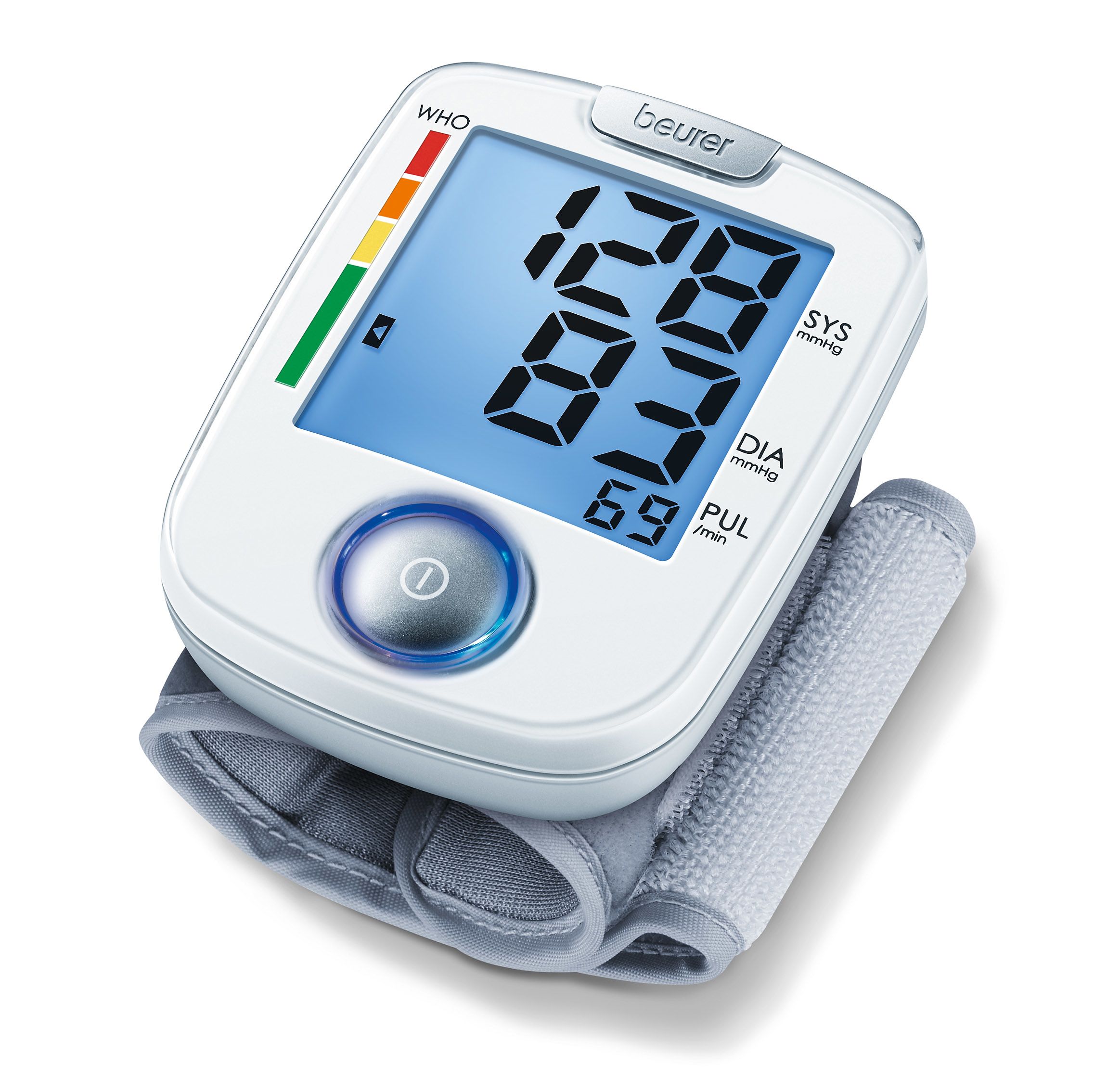 Beurer BC44 Blutdruckmessgerät WHO-Indikator Arrhythmie-Erkennung (Weiß/Grau) 65905
