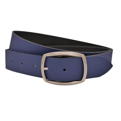 Ledergürtel ANNAMATONI "AnnaMatoni Ledergürtel Lui Ledergürtel Lui", Damen, Gr. TW85 - 100cm Gesamtlänge, blau (marine 490), 100% Leder, Gürtel Ledergürtel