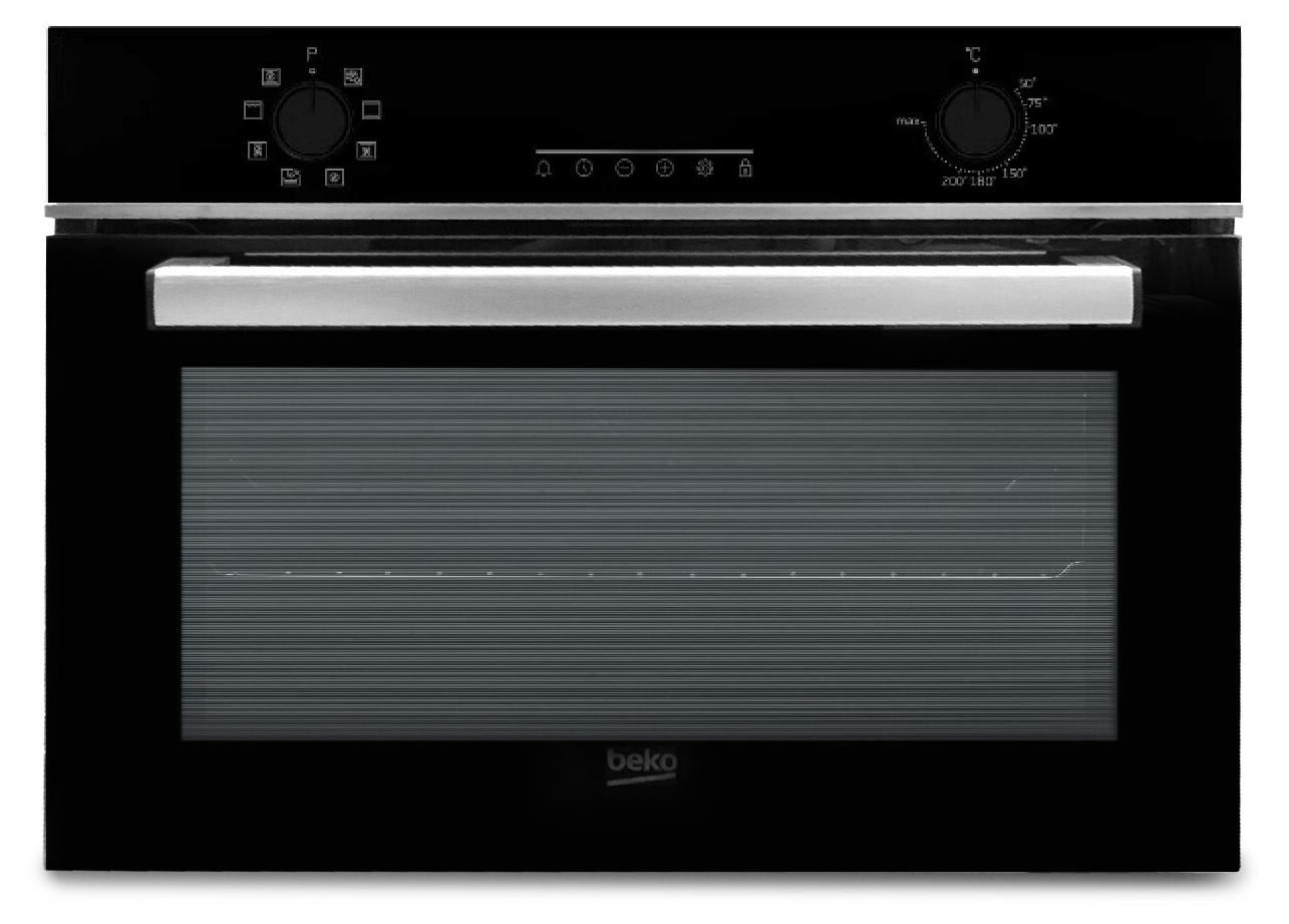 Beko b300 BBCM13300X, Medium, Elektrischer Ofen, 48 l, 2400 W, 48 l, Thermisch belüftet