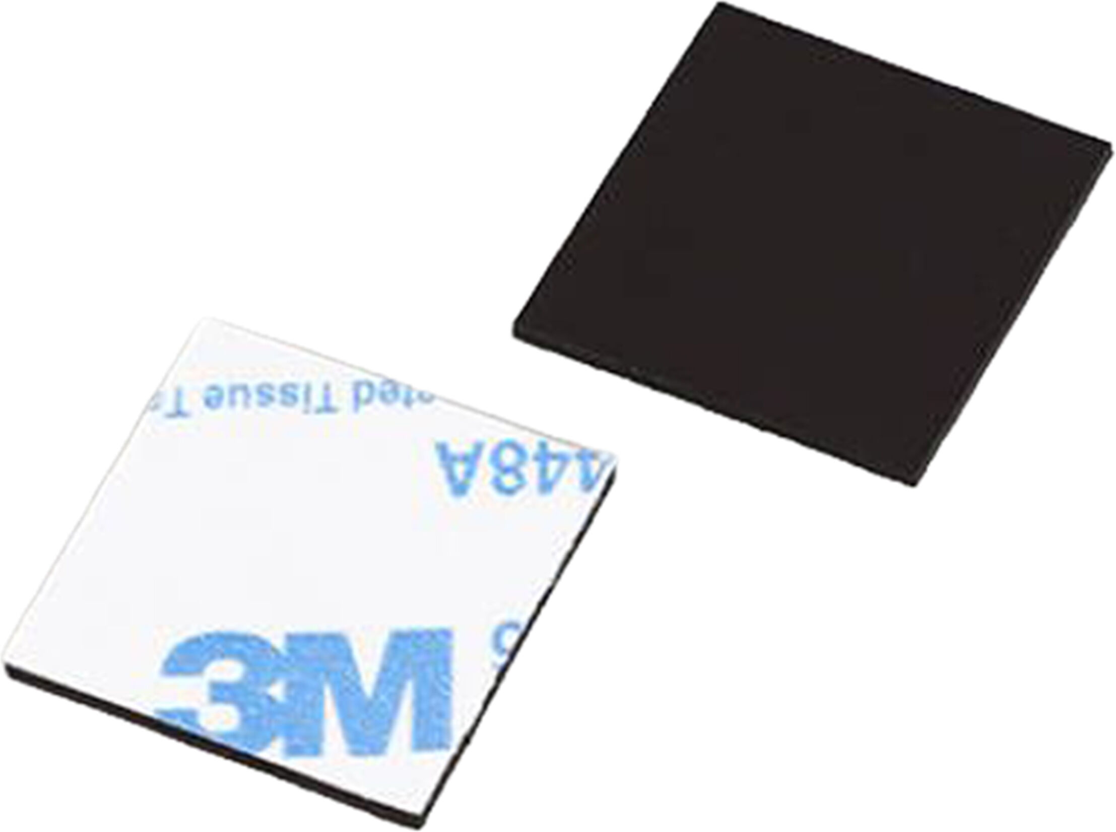 SPRINTIS 100 Unidades - Pequeñas láminas magnéticas, autoadhesivas 20 x 20 mm, ferrita, negro