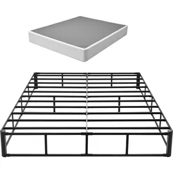 VEVOR Boxspringbettgestell 2010x1515x230mm, Bettgestell mit Waschbarem Stoffbezug, Metallrahmen für Queensize-Betten, 23 cm Matratzenauflage, max. Belastbarkeit 1587,57 kg (OHNE Matratze)
