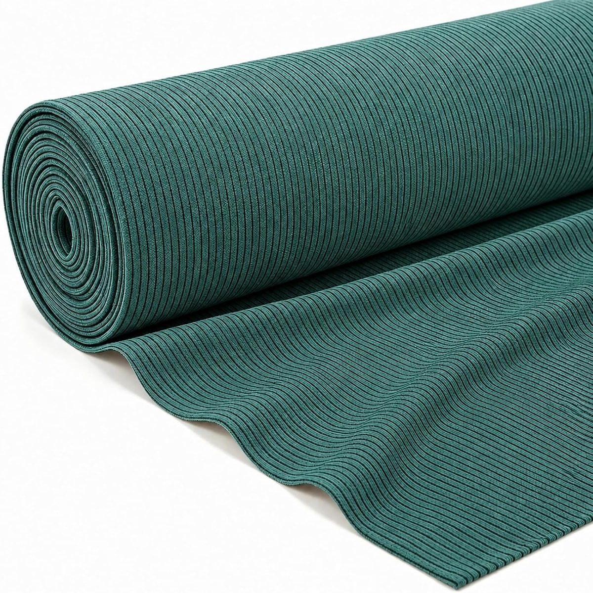 Groene corduroy bekledingsstof per meter voor meubels en decoratie
