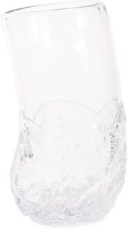 Allan Andrews Portage Ice Clear Abstract Glass Vase- Short