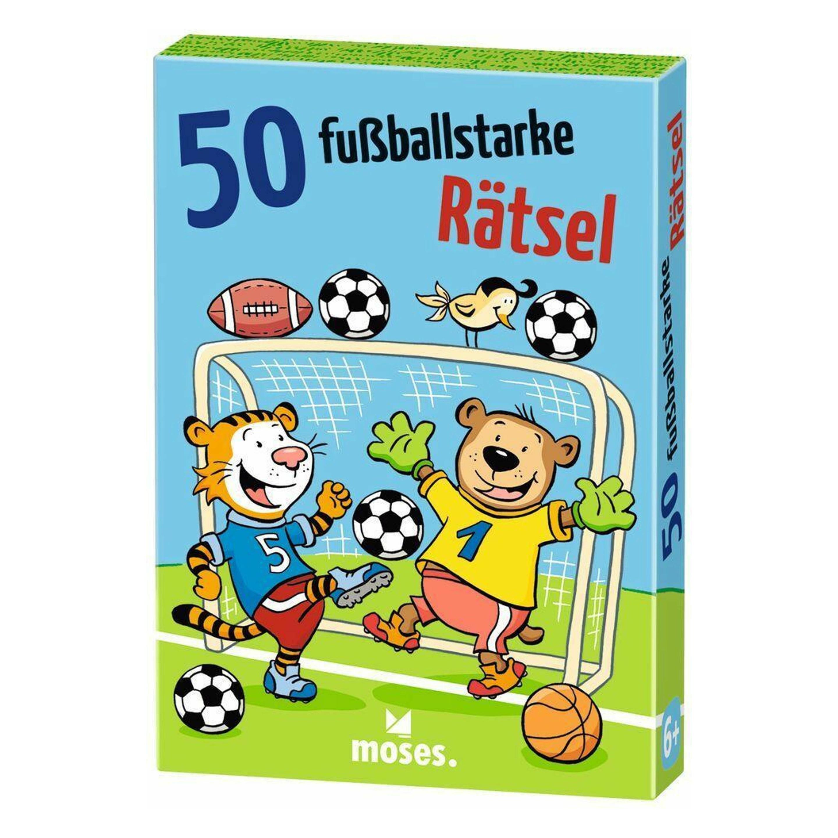 Magni 9846 50 fussballstarke Rätsel, lustiges Rätselspiel rund, Rätselspass für kleine Fussballfreunde (Deutsch, 1 - 10 Spieler) (9846)