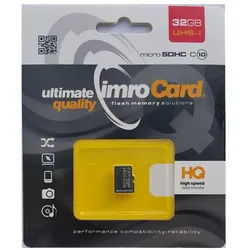 IMRO 10/32G UHS-I Speicherkarte MicroSDHC Klasse 10 (32 GB, microSDHC, U1, UHS-I), Speicherkarte, Schwarz