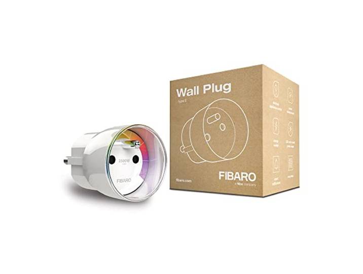FIBARO Wall Plug/ Prise Intelligente Type E\, Z-Wave +\, Incolore