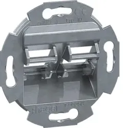 Hager GMDM102 Montagerahmen 2-fach für GZDM2module RJ45 Typ 10 zu Zentralscheibe 55 GZDM2