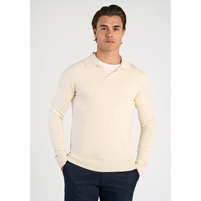 Strickpullover LINDBERGH "Strickpullover Slim Fit", Herren, Gr. S, weiß (sanftes weiß), Obermaterial: 80% Viskose, 20% Nylon, V-Ausschnitt, Pullover Strickpullover