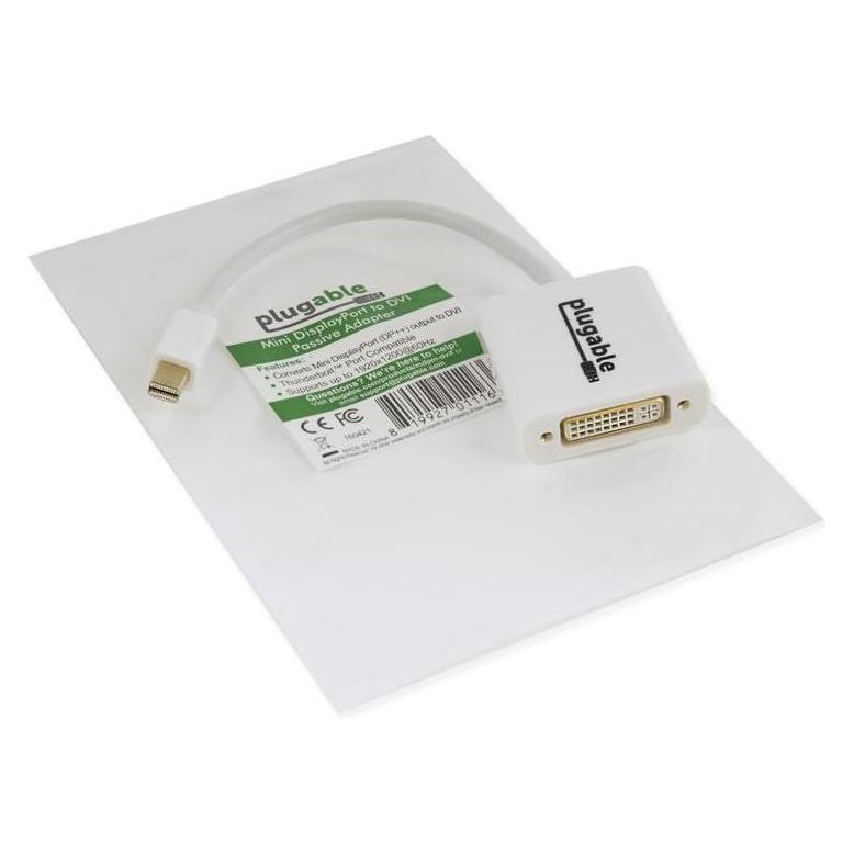 Plugable Mini DP (TBT 2) to DVI Adapter (Mini DP, DVI) (MDPM-DVIF)