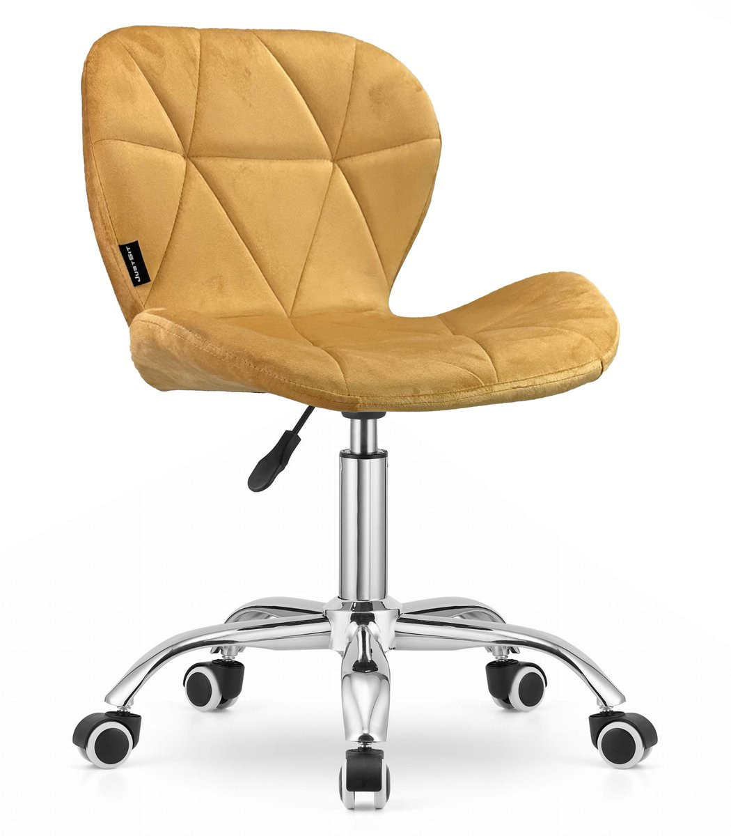 Rivello Velvet Geel draaistoel voor home office