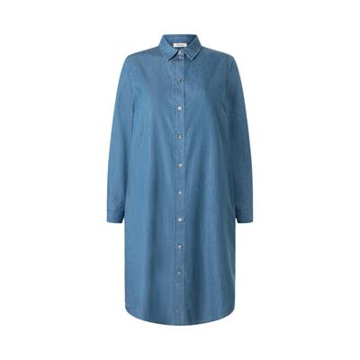 Jerseykleid MAERZ MUENCHEN "Maerz Muenchen 189200 Langarmkleid Damen Bekleidung", Damen, Gr. 40, EURO-Größen, blau, 100% Baumwolle, Kleider Jerseykleid