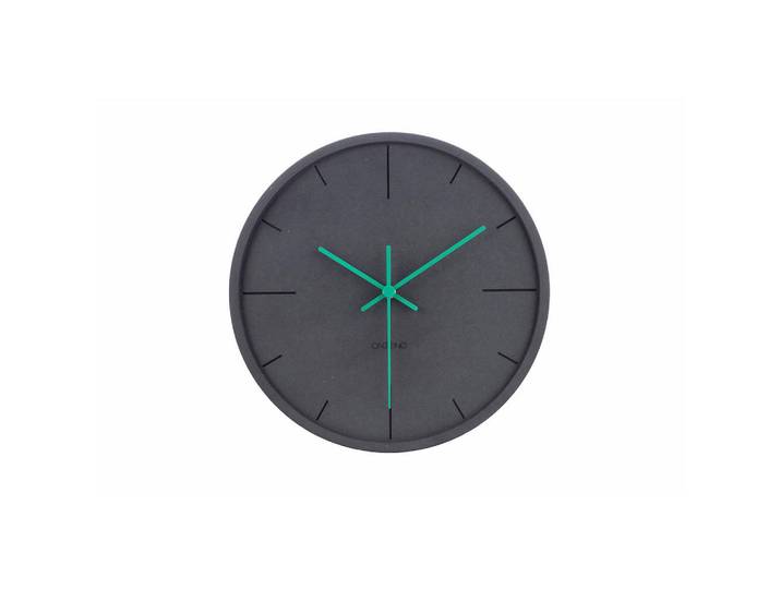 Onzeno Wanduhr Design Grau 30/30 cm, Schwarz, 29.5x29.5x1 cm, Dekoration, Uhren, Wanduhren