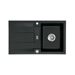 50910287 Genea 87 Nigra 87 Keramikspüle Excenter Einbauspüle 50 cm Unterschrank 5 Jahre Garantie