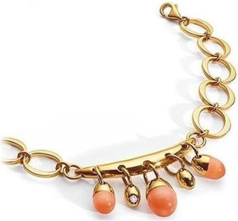 Pulsera Morellato S010a15b Con Charms De Coral 25cm Mujer