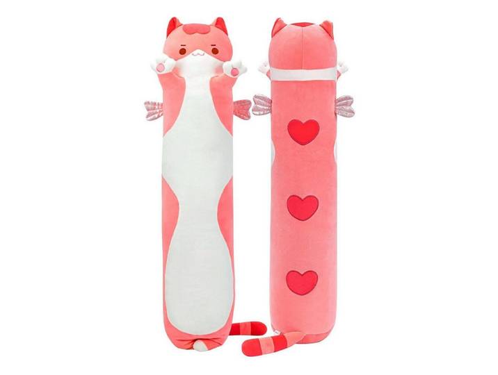 LuxusKollektion Kuscheltier Kuscheltier Plüschtier Plüschkissen kawaii lang Rosa Katze 130 CM