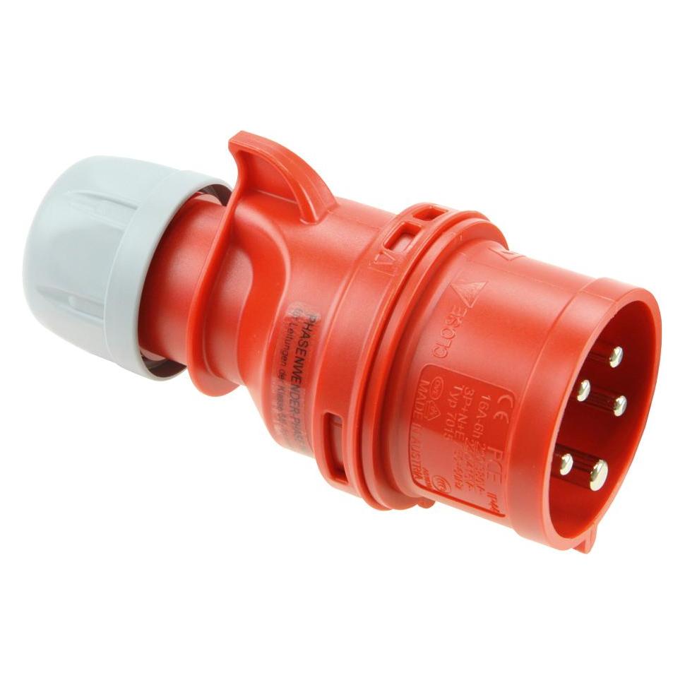 PCE 7014-6 Phasenwender Stecker 16A 4p 6h IP44 Shark (7014-6)
