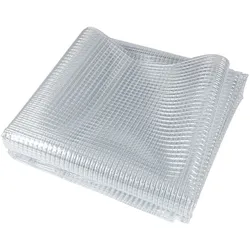 Gitterfolie Abdeckplane PVC Plane Abdeckfolie Gewächshaus Folie wasserdicht transparent UV-beständig Meterware - 250 x 700 cm