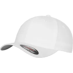 FLEXFIT Unisex 6-Panel Flexfit Wooly Combed Kappe Klassische Cap 6277 white XXL