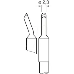JBC C245312 - Lötspitze C245 Sondertypen, C245312/Ø 3,2 mm, für Kunststoff