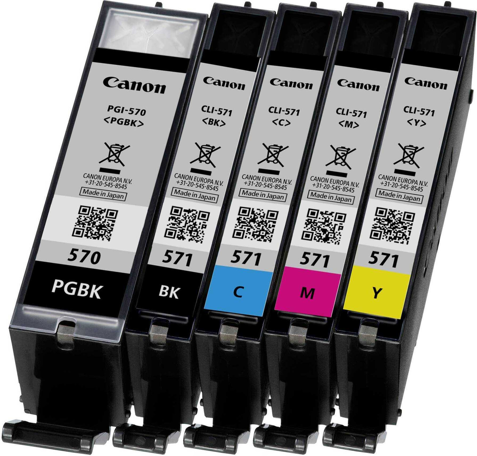 Canon PGI-570/CLI-571 inktpatronen 5-pack - Zwart, cyaan, magenta, geel - Standaard opbrengst