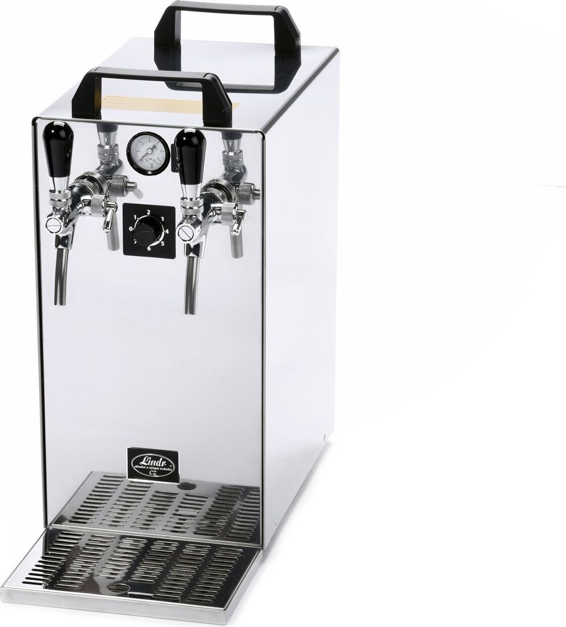 Zapfanlage, Bierzapfanlage Kontakt 40/K PROFI, 2-leitig, 50 Liter/h, Trockenkühlgerät mit Membranpumpe u. integriertem Druckregler, Edelstahlgehäuse, Green Line