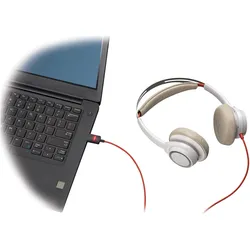 HP Poly Blackwire 7225 (Kabelgebunden, USB-A, Microsoft Teams), Office Headset, Weiss