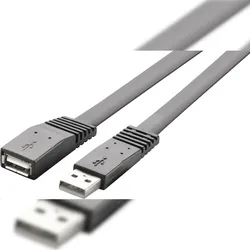 Renkforce USB 2.0 Verlängerungskabel A/A flach 3 m