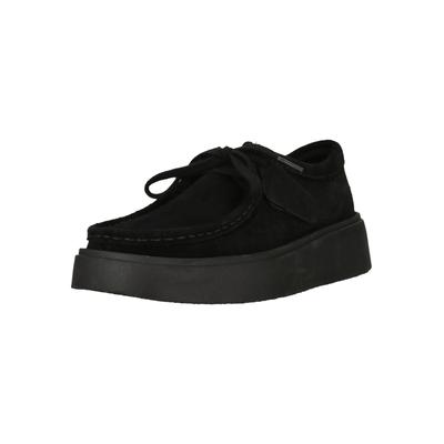 Schnürschuh CLARKS "Torview", Damen, Gr. 38, schwarz, Schuhe Schnürschuh, mit weicher Dämpfung