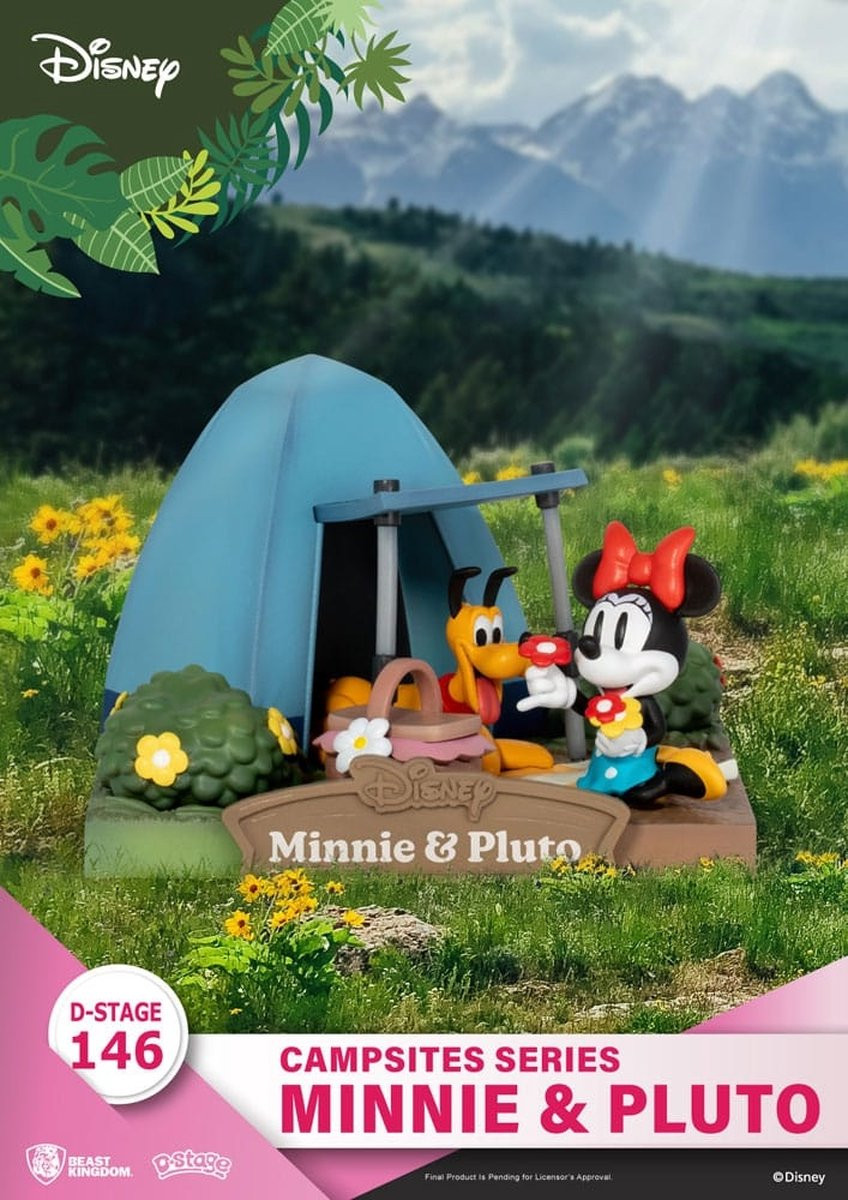 Beast Kingdom Disney D-Stage Campsite Series Mini & Pluto PVC Diorama 10 cm