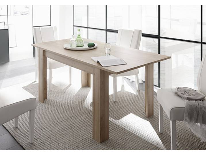 Table de repas extensible Ischia Blanc Brillant - Basika