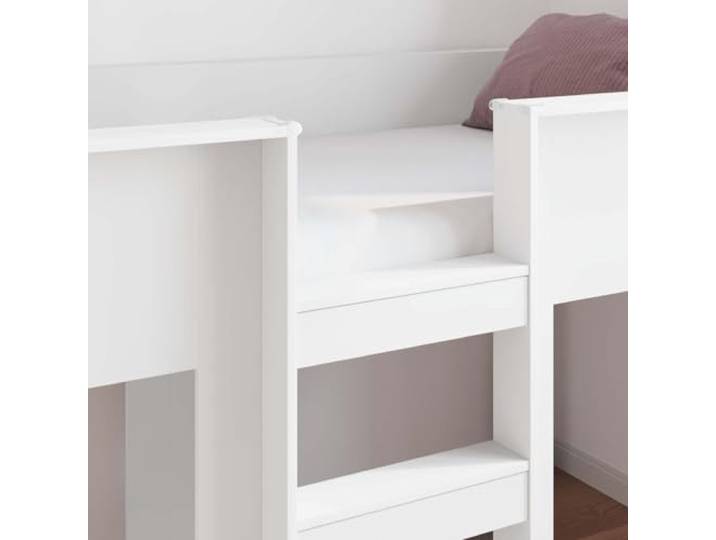 SKTQYQO Etagenbett für Kinder, weiß, 75 x 190 cm Technisches Holz, 2 Ebenen, für Brüder, kleines Zimmer, Montage erforderlich
