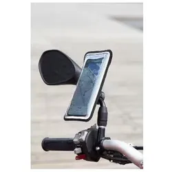 Shapeheart Geschraubte Smartphone-Halterung Motorrad Spiegel, Smartphone Halterung, Schwarz
