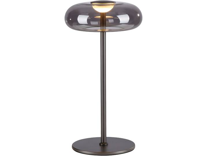 LED Tischleuchte POSH , grau, 1, Ø 22cm H: 45cm, 1 Stk., SCHÖNER WOHNEN-KOLLEKTION, Leuchten, SCHÖNER WOHNEN Kollektion, Schnurdimmer, Memoryfunktion, LED Tischleuchte
